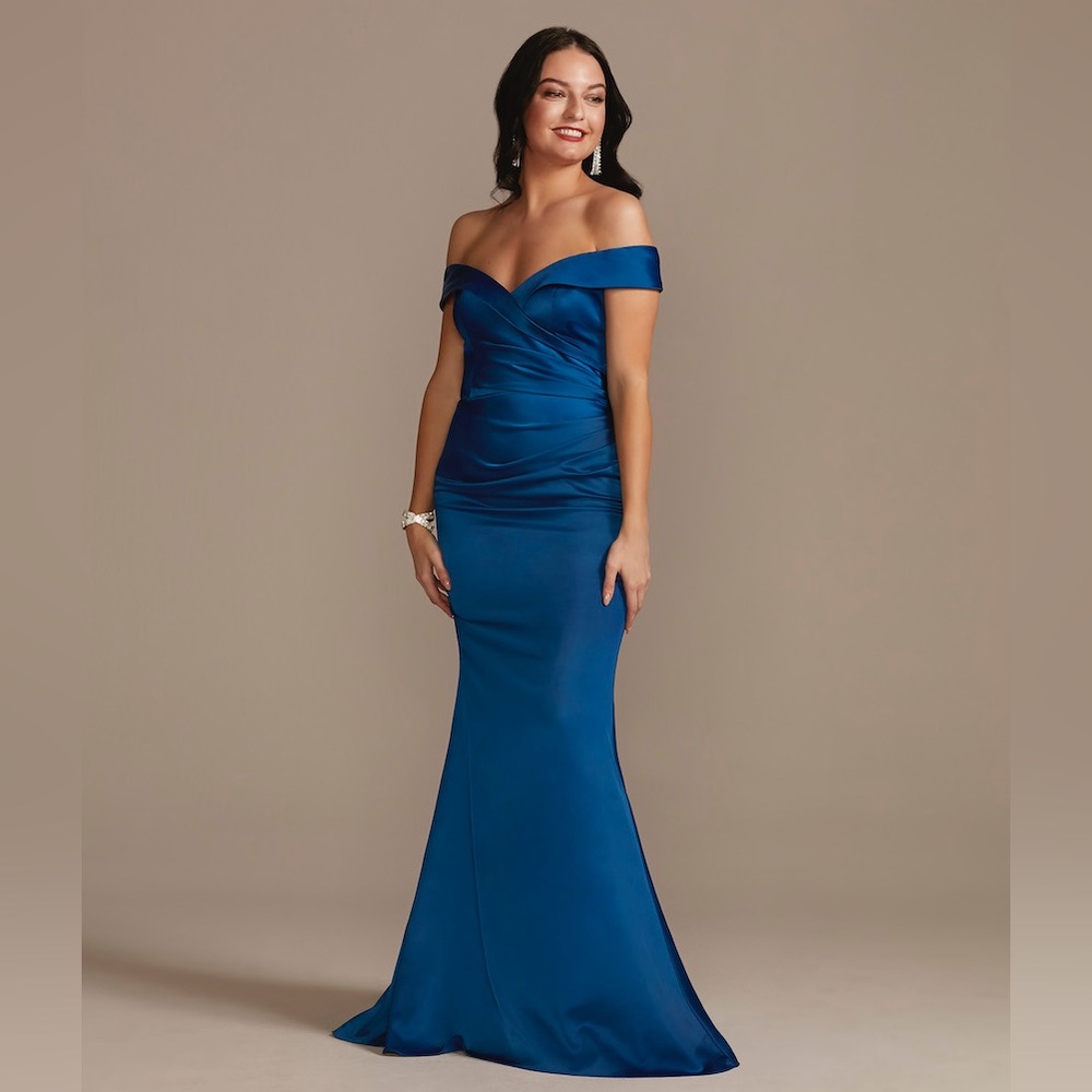 NWT David’s Bridal Galina Signature Bridesmaid Dress Sapphire - make an offer